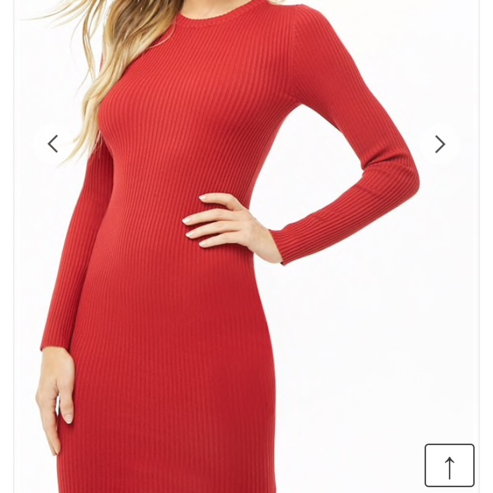 Forever 21 red knit dress